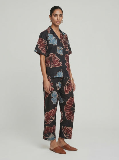 May Black Modal Floral Co-ord set