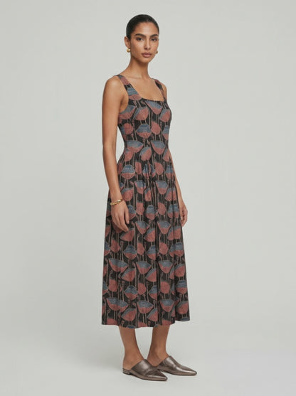 Zoe Sleeveless Black Poppy Modal Dress