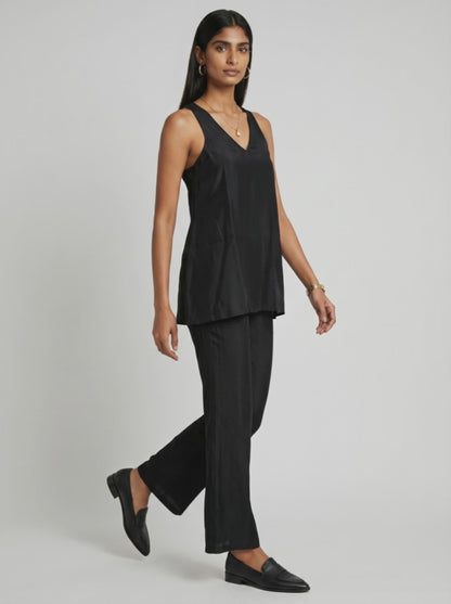 Dua Black Chanderi co-ord set