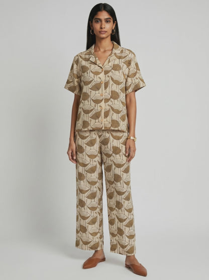 May Beige Cotton Co-ord set