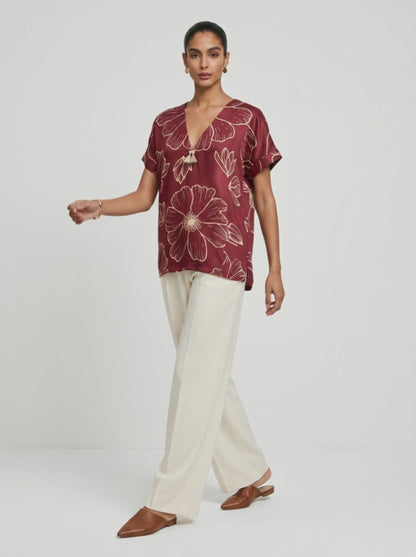 Lin Red Modal Top