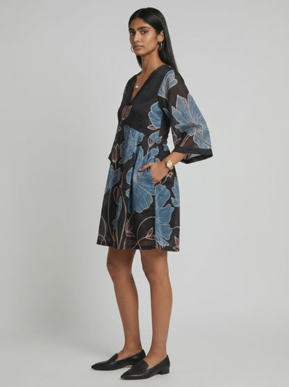 Noa Black Chanderi Dress